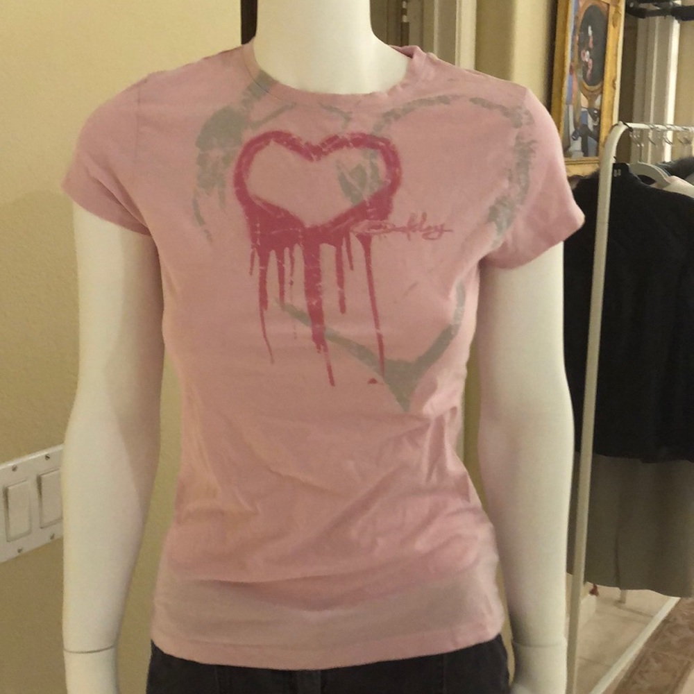 pink oakley tee